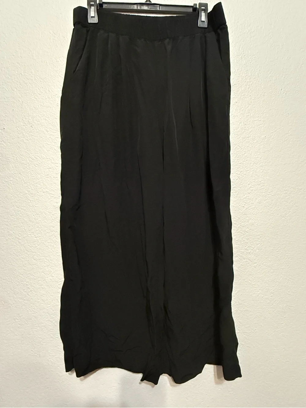 & Other Stories Black Wide Leg Pants with Elastic Waist